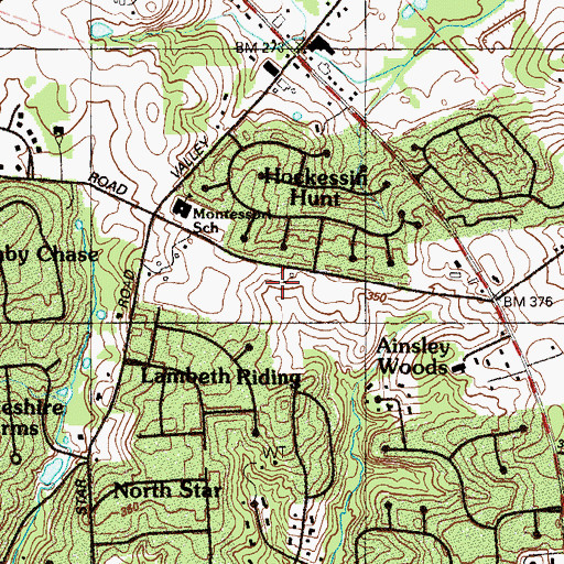 Topographic Map of Parish of the Resurrection, DE