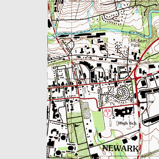 Topographic Map of Saint John the Baptist Holy Angels Catholic Church, DE