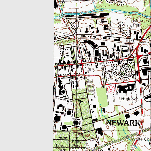 Topographic Map of Calvary Baptist Church, DE