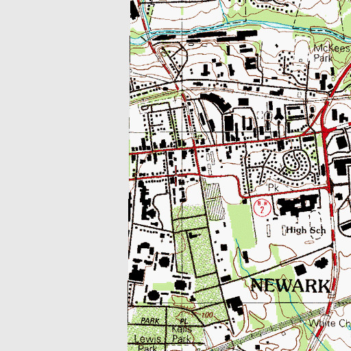 Topographic Map of First Church of Christ Scientist, DE