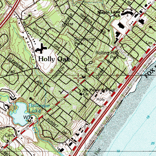 Topographic Map of Saints Peter and Paul Ukrainian Orthodox Church, DE