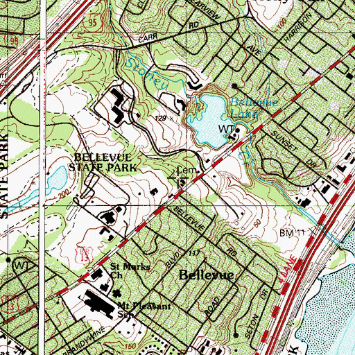 Topographic Map of Church of Christ, DE