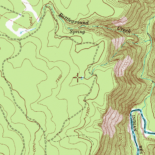 Topographic Map of Battleground Number One Tank, AZ