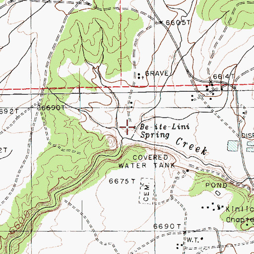 Topographic Map of Be-ite-Lini Spring, AZ