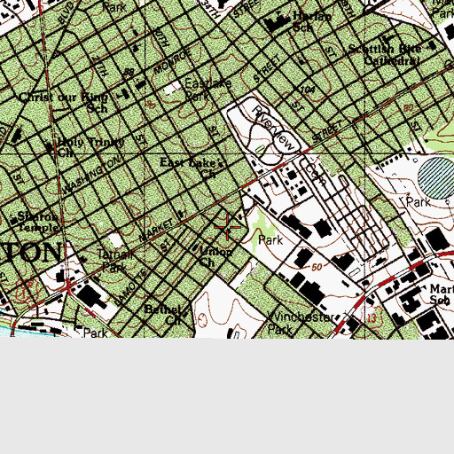 Topographic Map of Mount Zion African United Methodist Protestant Church, DE