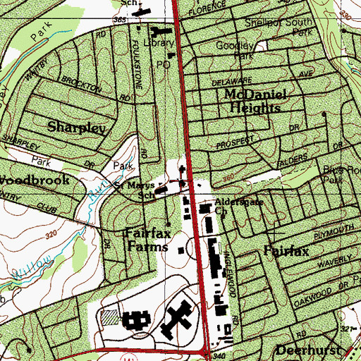 Topographic Map of Saint Mary Magdalen Catholic Church, DE