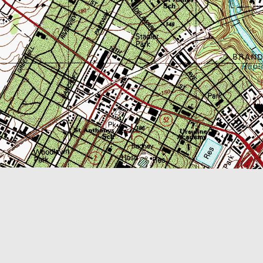 Topographic Map of Saint Anthony of Padua Church, DE