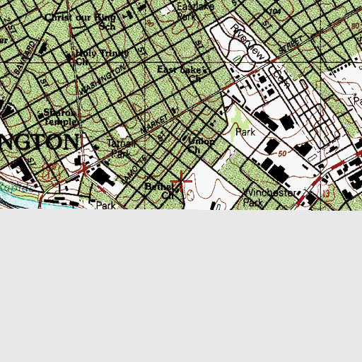 Topographic Map of Bethel Pentecostal Church, DE