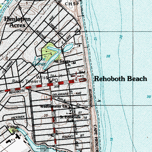 Topographic Map of Epworth United Methodist Church, DE