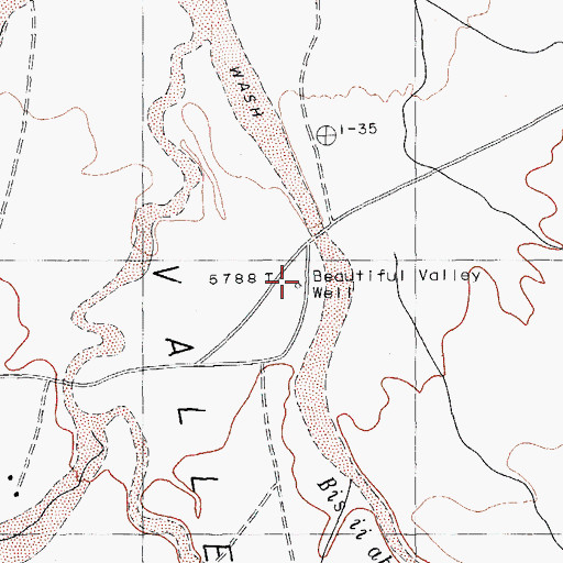 Topographic Map of Beautiful Valley Well, AZ