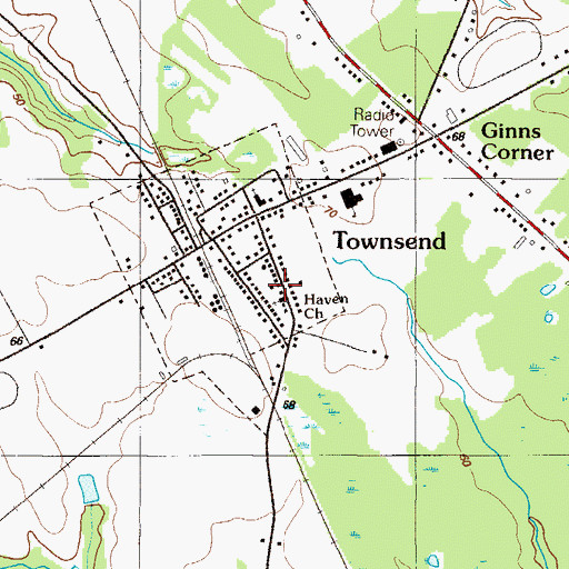 Topographic Map of Haven Methodist Church, DE