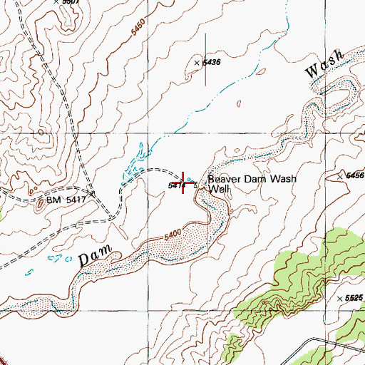 Topographic Map of Beaver Dam Wash Well, AZ