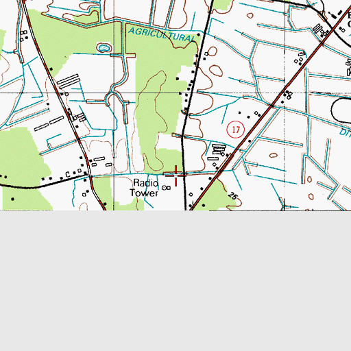 Topographic Map of WWTR-FM (Bethany Beach), DE