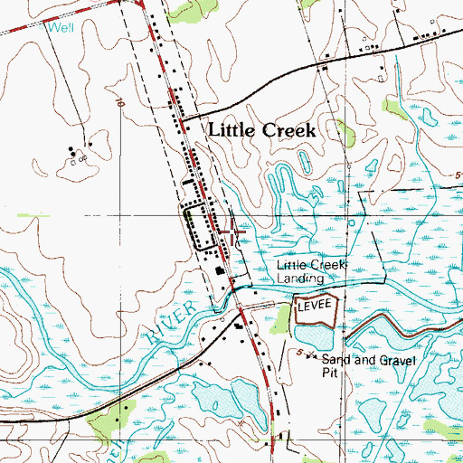 Topographic Map of Old Stone Tavern, DE
