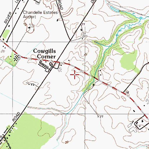 Topographic Map of Octagonal School House, DE