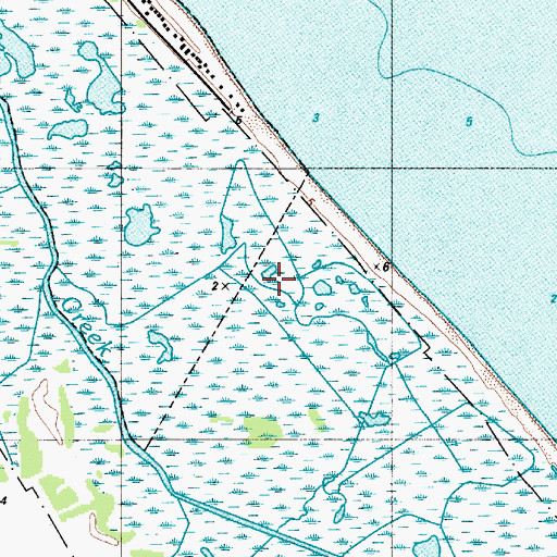 Topographic Map of Drapers Inlet (historical), DE