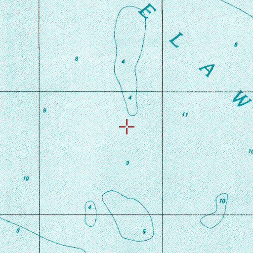 Topographic Map of Whale Back, DE