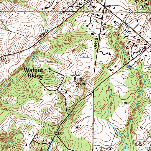 Topographic Map of WAMS-AM (Wilmington), DE