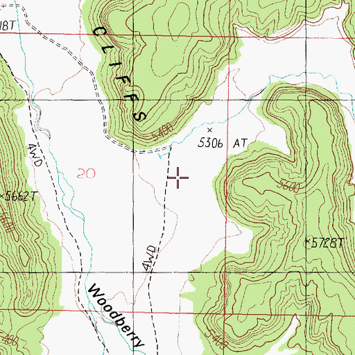 Topographic Map of Bull Pasture, AZ