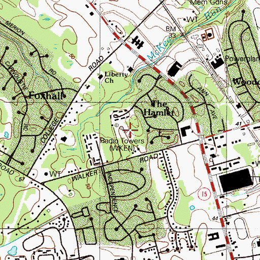 Topographic Map of WKEN-AM (Dover), DE