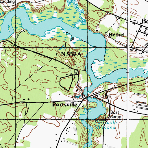Topographic Map of River-view Acres, DE