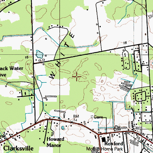 Topographic Map of Blackwater Cove, DE