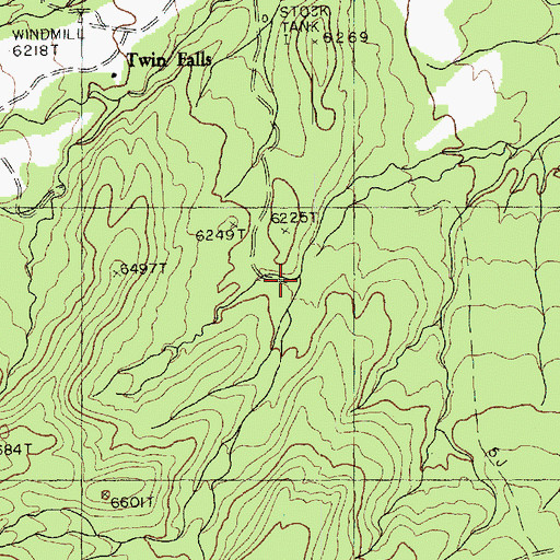 Topographic Map of Black Rock Canyon, AZ