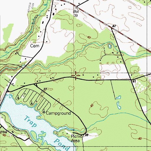 Topographic Map of Pepper Tract, DE