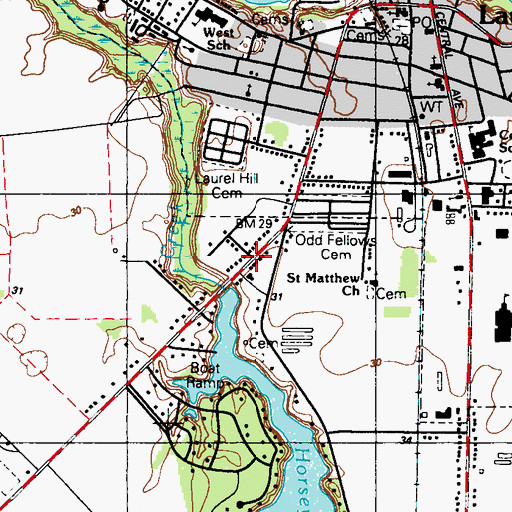 Topographic Map of Pusey Development, DE