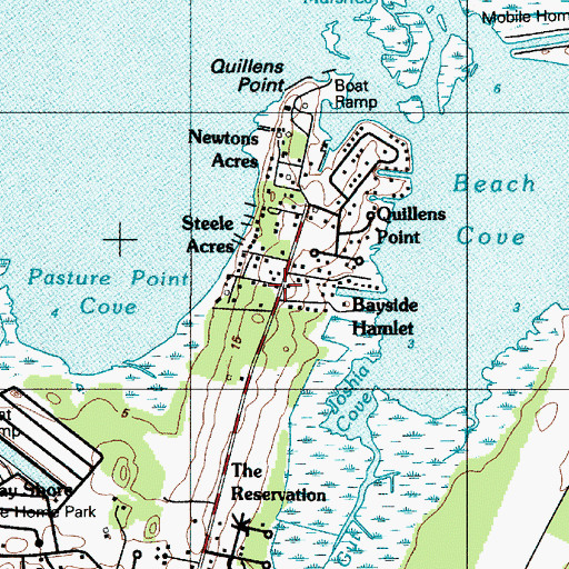 Topographic Map of Steele Acres, DE