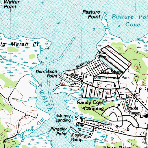 Topographic Map of Cedar Shores, DE