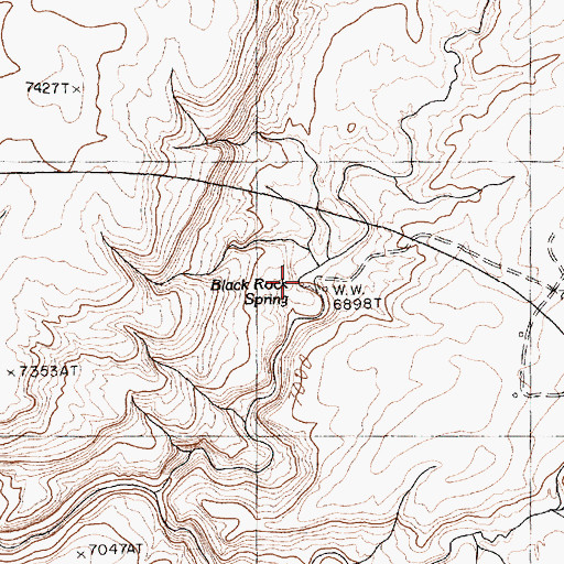Topographic Map of Black Rock Spring, AZ
