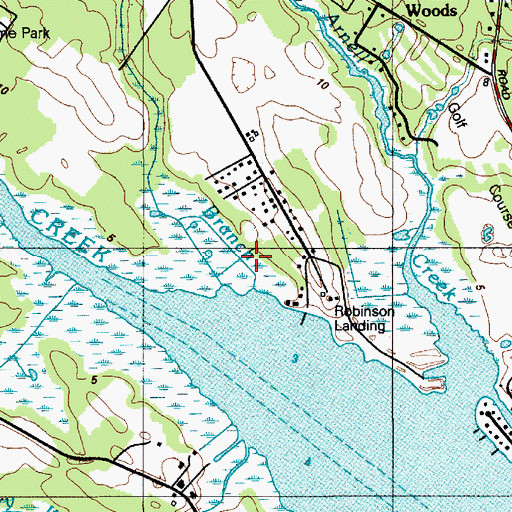 Topographic Map of Bay Shore Hills, DE