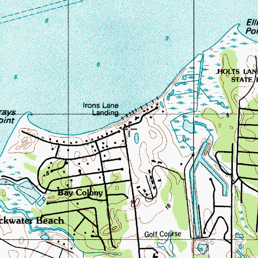 Topographic Map of Bay Colony, DE