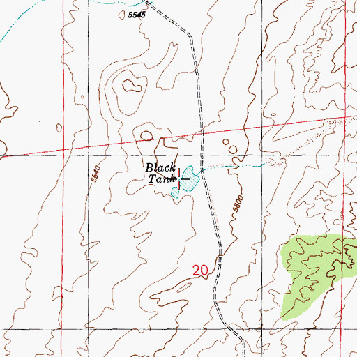 Topographic Map of Black Tank, AZ