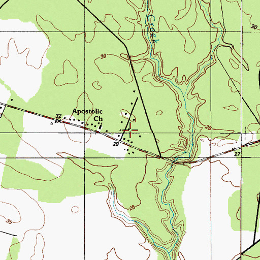 Topographic Map of Larence Cordrey Subdivision, DE