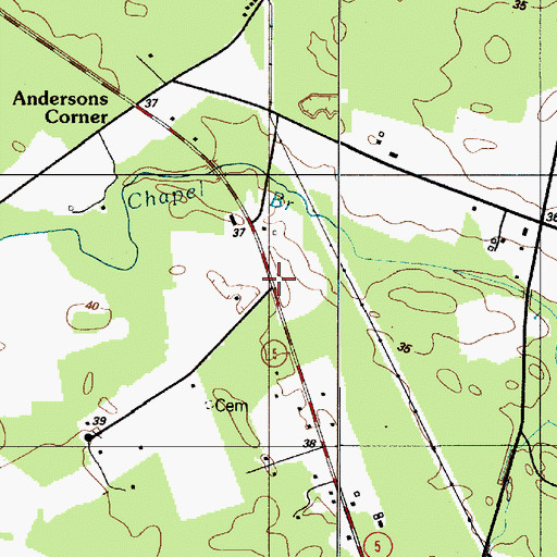 Topographic Map of White Horse Farm, DE