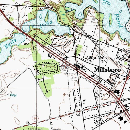 Topographic Map of Oak Drive, DE