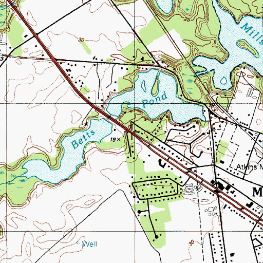 Topographic Map of Pine Lodge Addition, DE