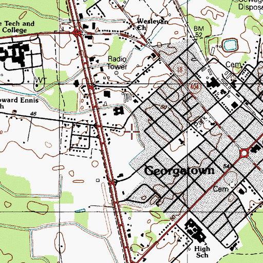Topographic Map of Kings Second Addition, DE