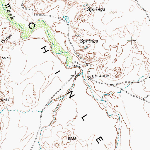 Topographic Map of Blackhorse Wash, AZ