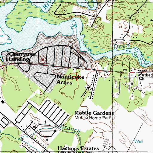 Topographic Map of Nanticoke Acres Annex, DE