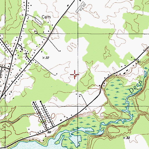 Topographic Map of Concord Heights, DE