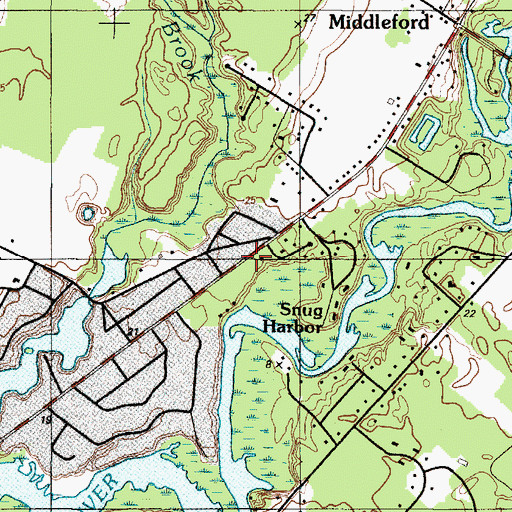 Topographic Map of North Shores Addition, DE