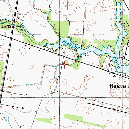 Topographic Map of Middleford Acres, DE