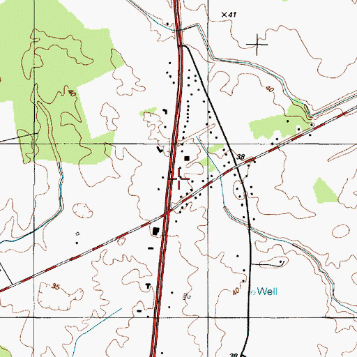 Topographic Map of Seaford Church of Christ, DE