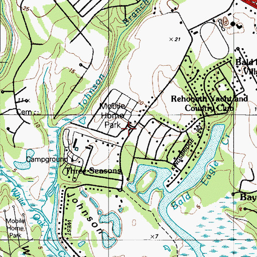 Topographic Map of Silver View Farm, DE