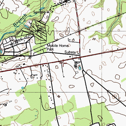 Topographic Map of Arabian Acres, DE