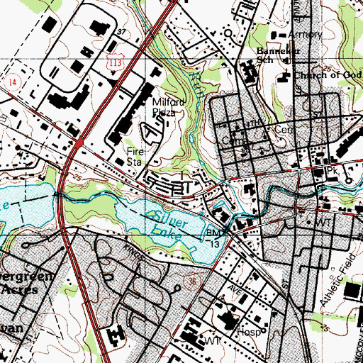 Topographic Map of Stevenson Detention Center, DE