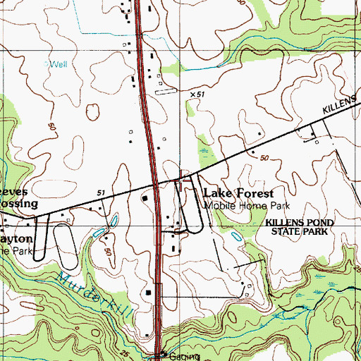 Topographic Map of Lake Forest Mobile Home Est, DE